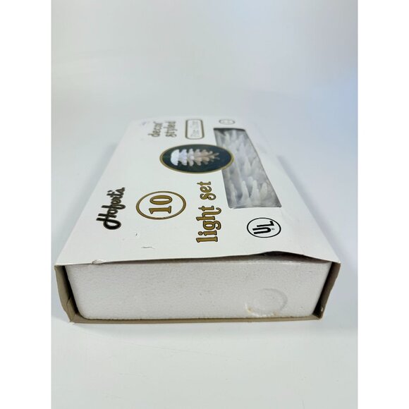 Christmas Lights Pine Cone String Light 10 Light Set Green Strand In Box Hoferts - Picture 3 of 10